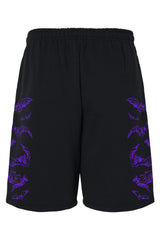 unisex black street goth jersey shorts 