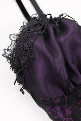 purple and black lace sweetheart neckline corset with embroidery 