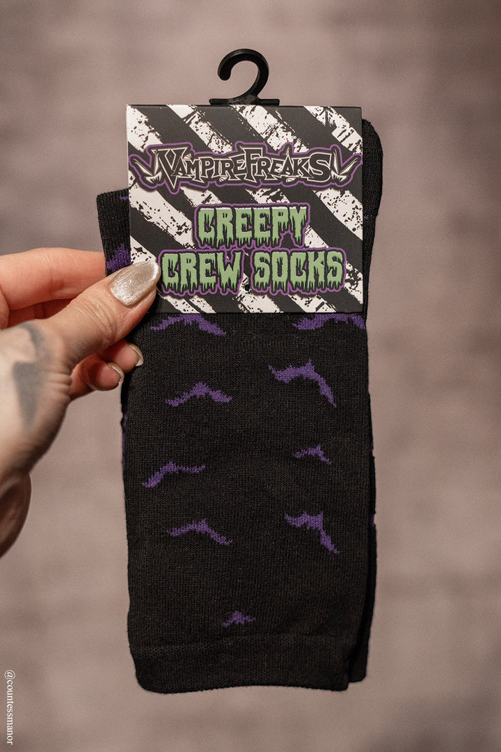 gothic crew socks