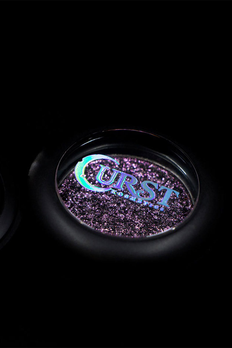iridescent glittery purple eyeshdow