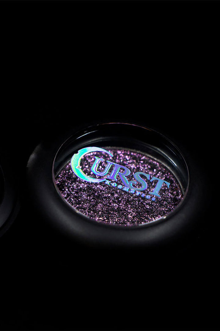 iridescent glittery purple eyeshdow