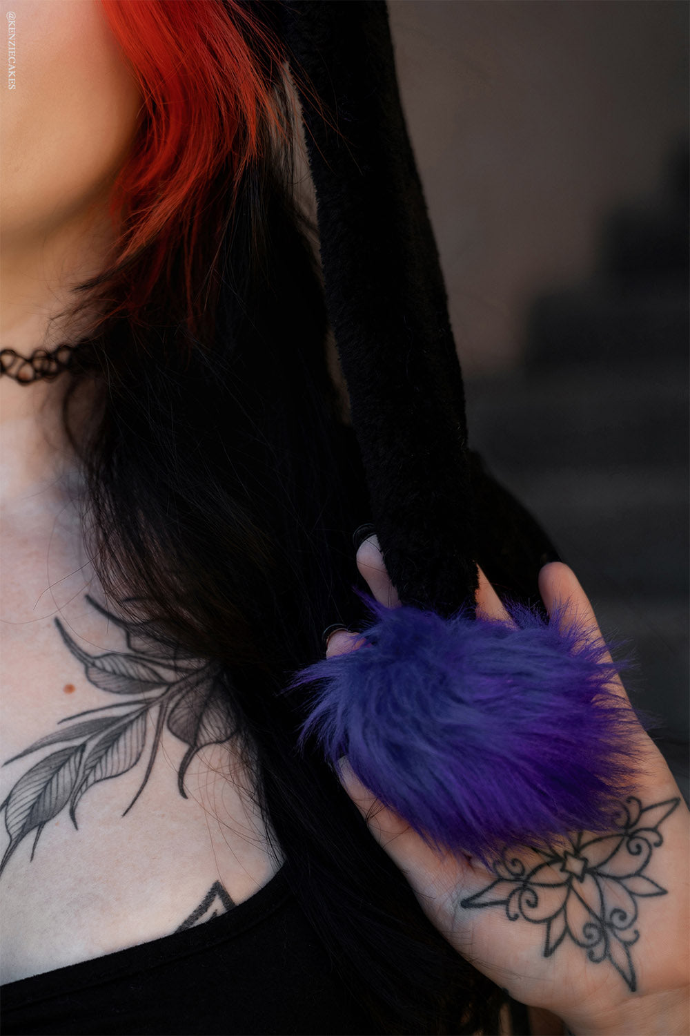 tim burton inspired black and purple santa claus hat