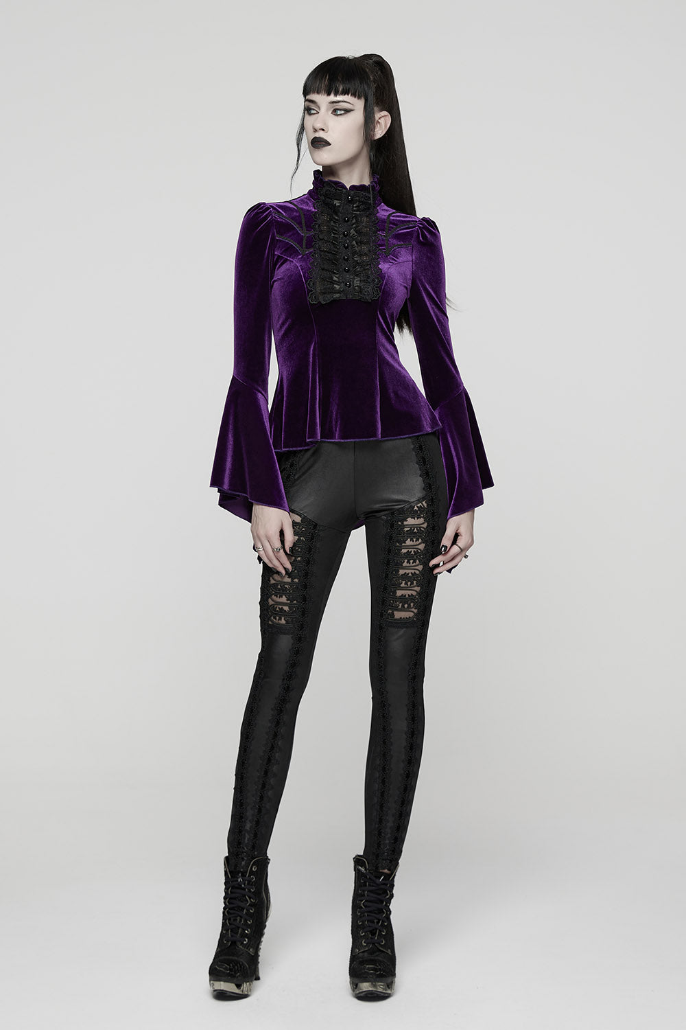  old-fashioned gothic high ruffle collar top