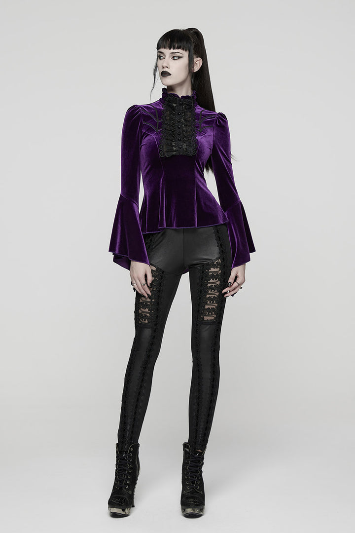  old-fashioned gothic high ruffle collar top