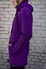 mens zip-up d-ring hoodie