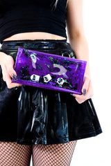 Too Cute to Spook Liquid Glitter Wallet [Purple]