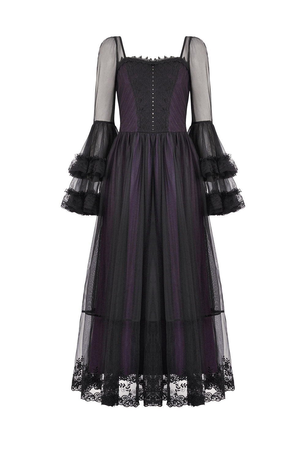 long lace corset dress