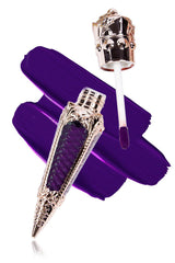bright purple lipstick