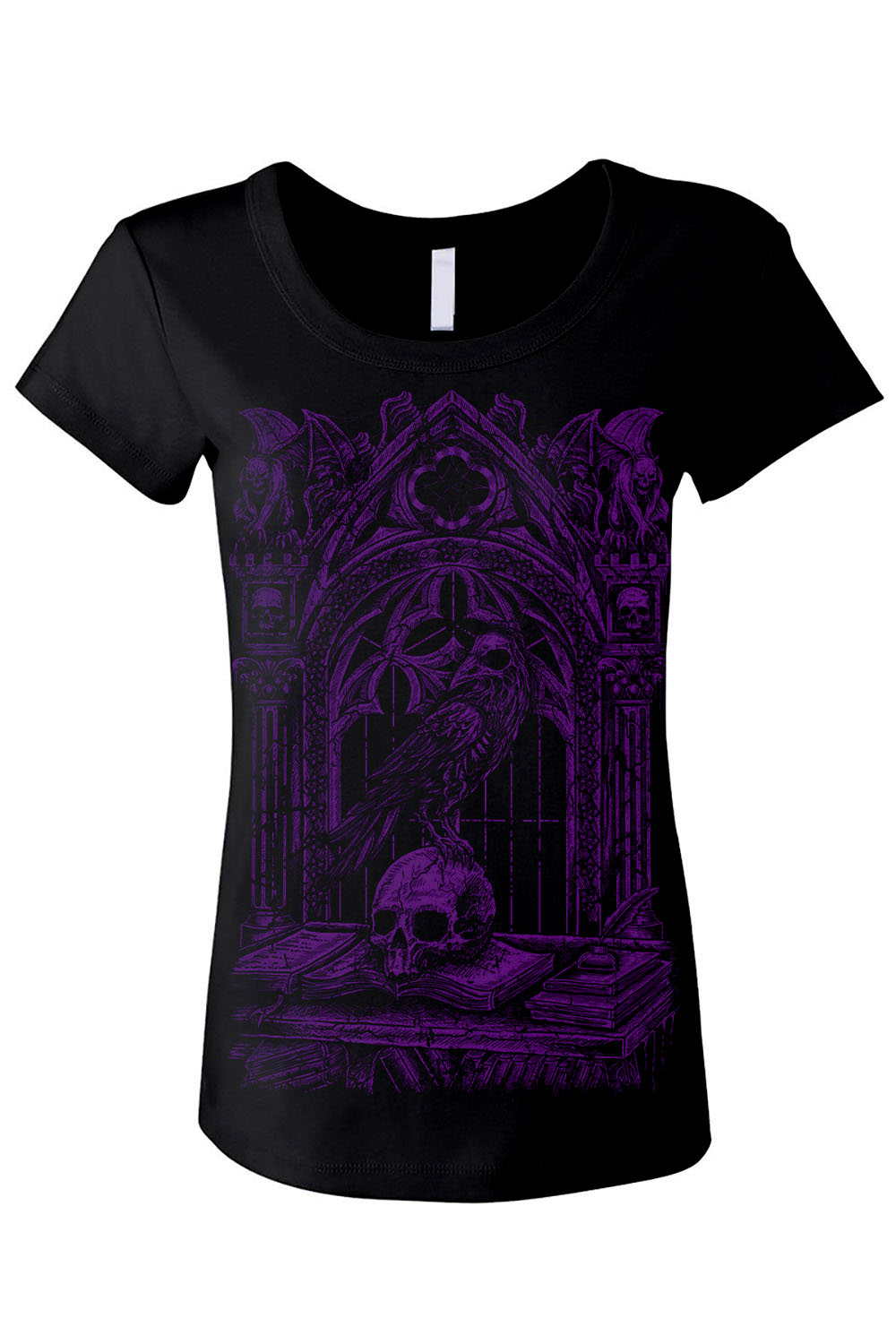 Quoth the Raven T-shirt [PURPLE] – VampireFreaks
