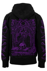 Quoth the Raven Hoodie [LILA] [Reißverschluss oder Pullover]