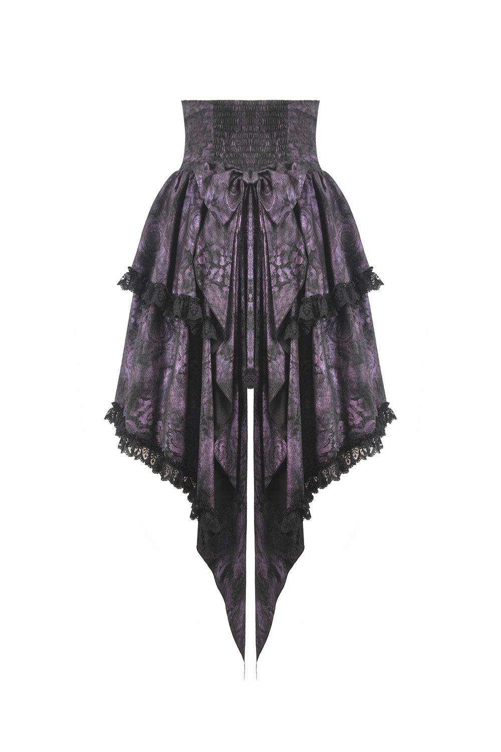 Layered lace goth fashion steampunk skirt