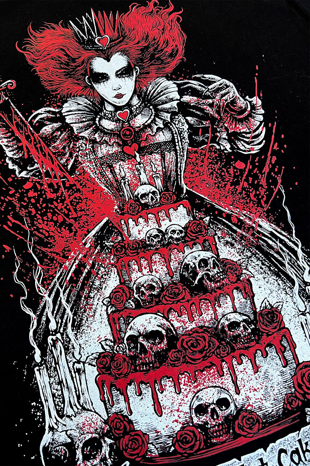 evil queen of hearts dark cotton shirt