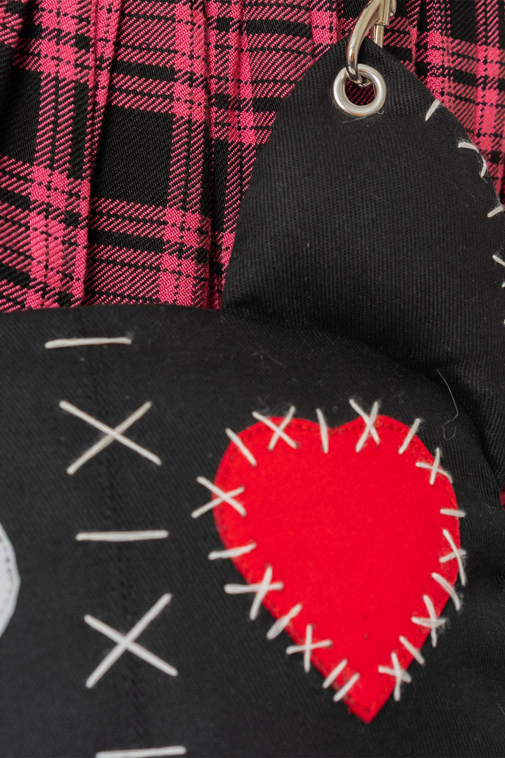 emo bat shaped purse with stitches 