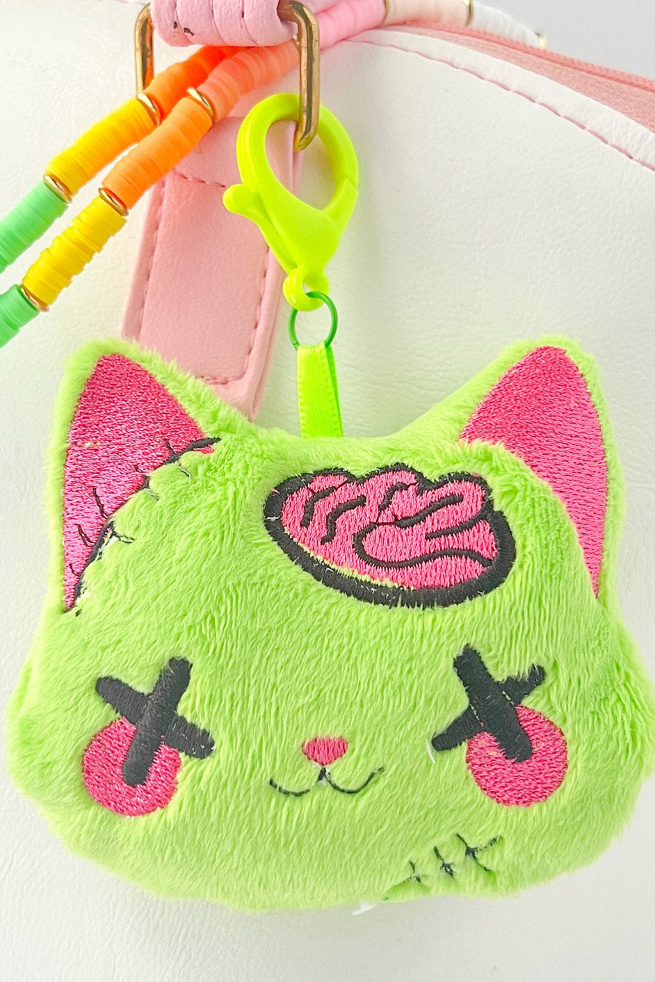 creepy cute gurokawa zombie cat plush keychain