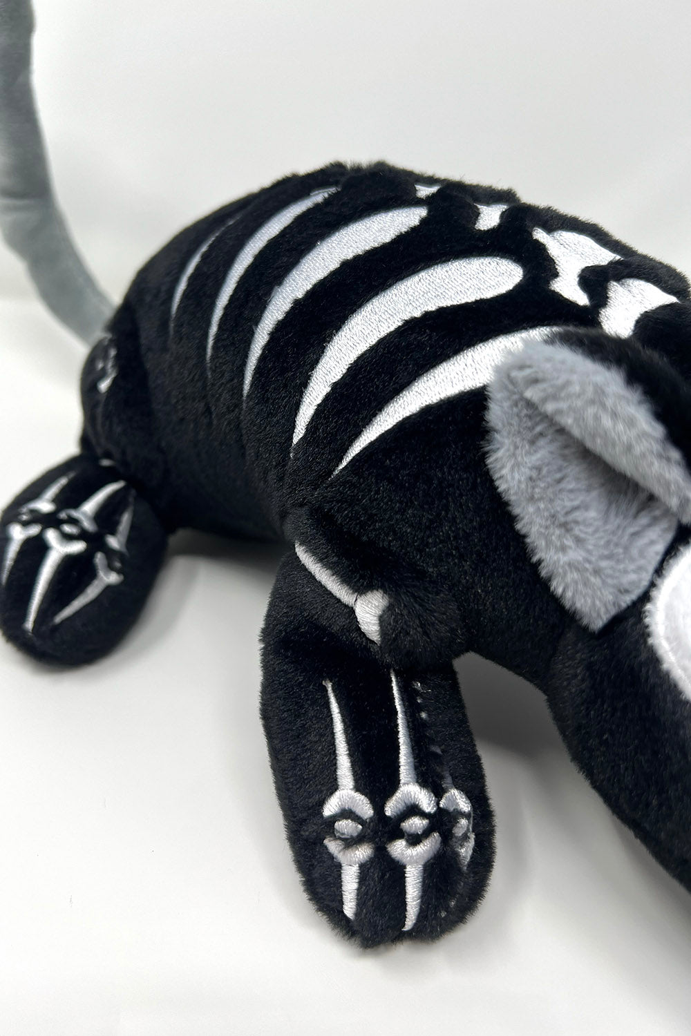 3d novelty large embroidered skeleton rat plushie 