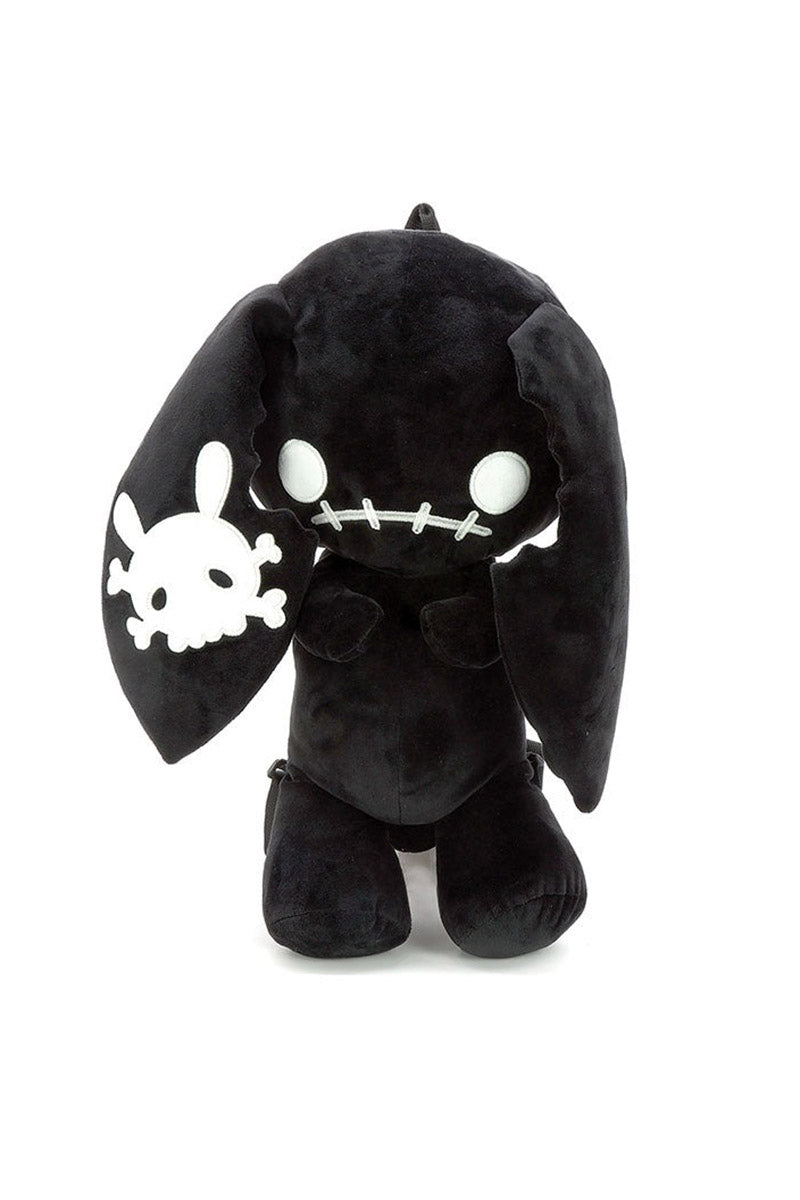 black bunny rabbit plush toy backpack