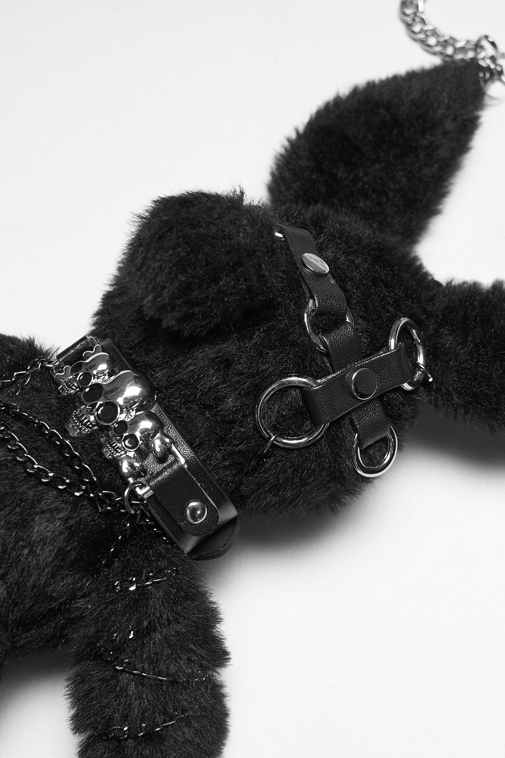 gothic bunny rabbit plush purse with no compartments