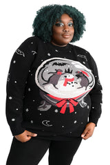 weirdcore dark humor gothic rat sweater cardigan
