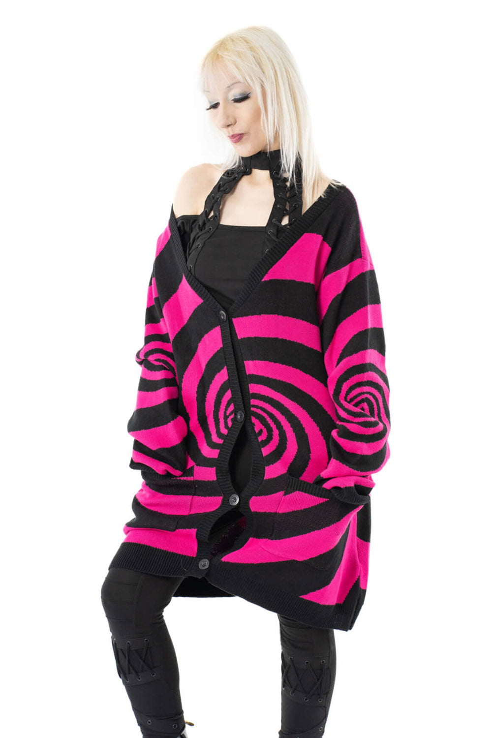 womens oversized emo cardigan