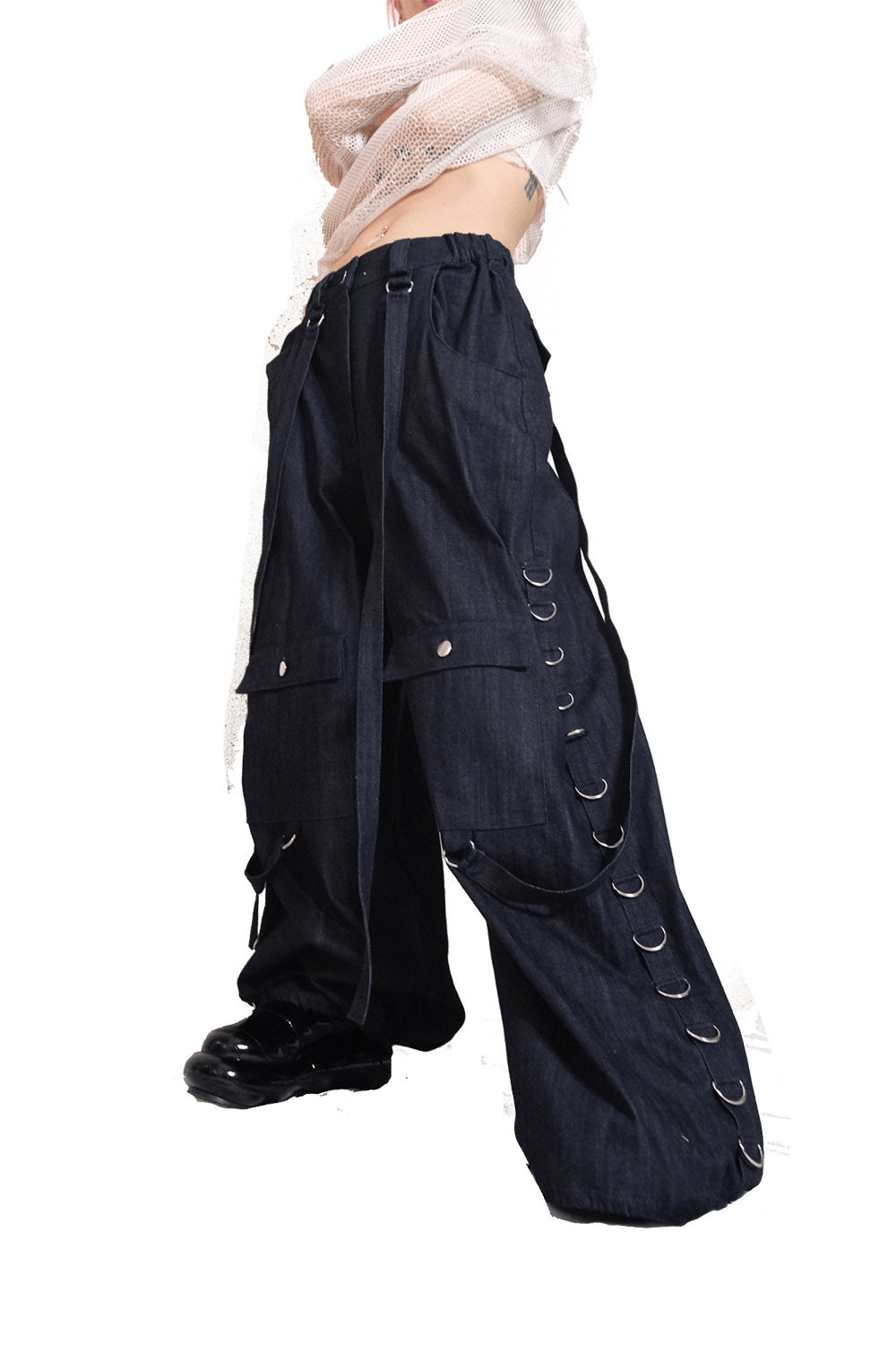 gothic baggy wide leg goth pants