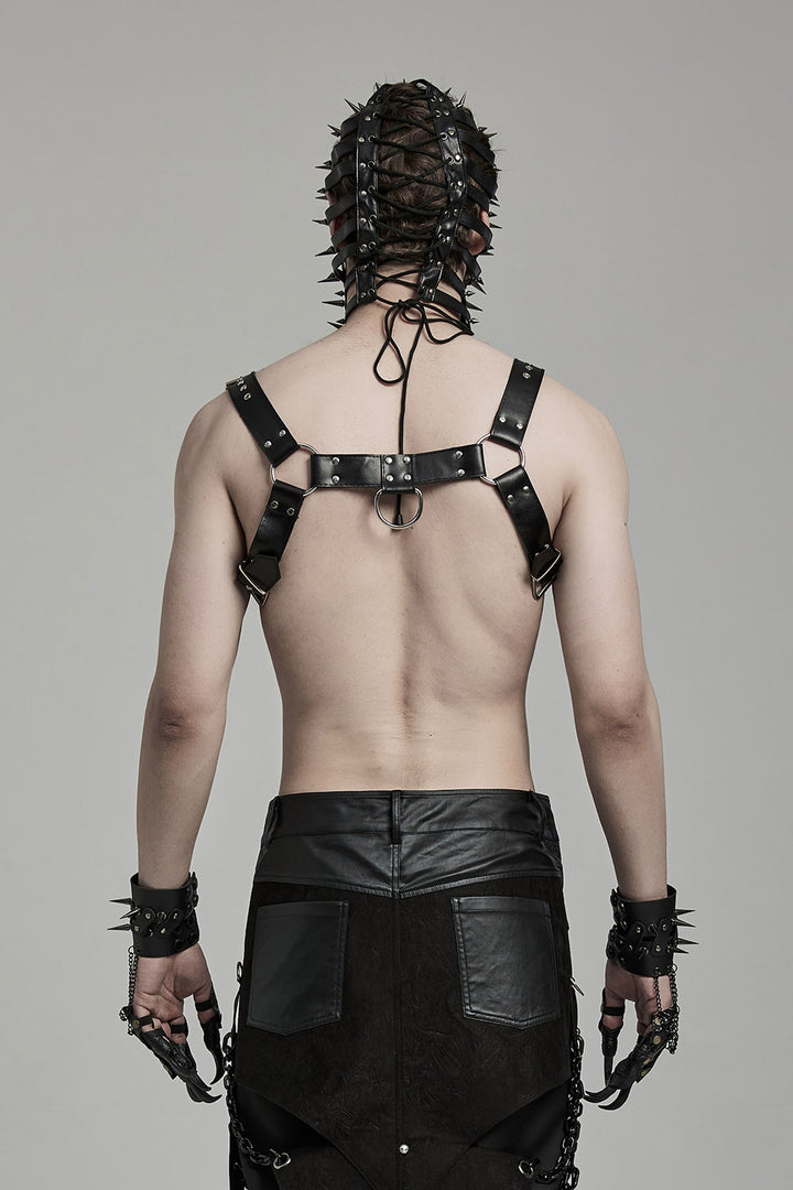 punk rock faux leather harness
