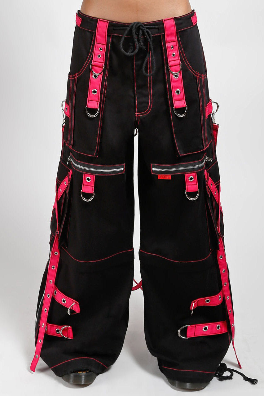  tripp NYC hot pink and black baggy cotton pants