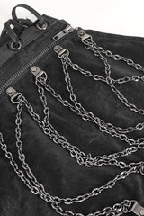 lace up chain gothic skirt