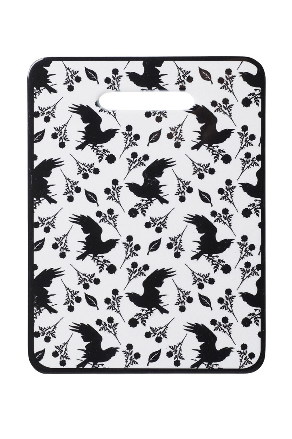 gothic raven chopping board 
