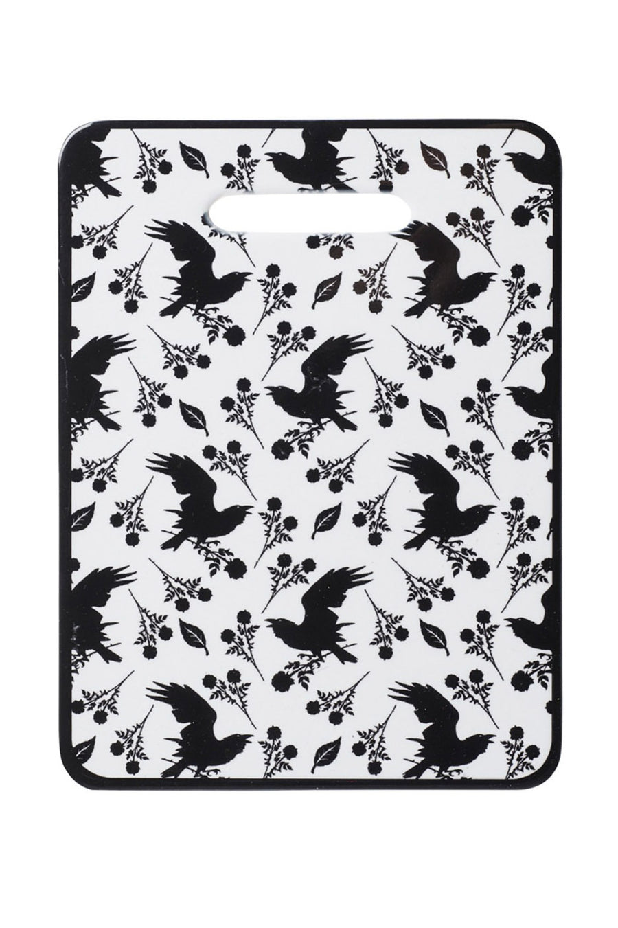 gothic raven chopping board 