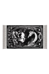 handmade gothic skull and crow tapestry rug by alchemy 