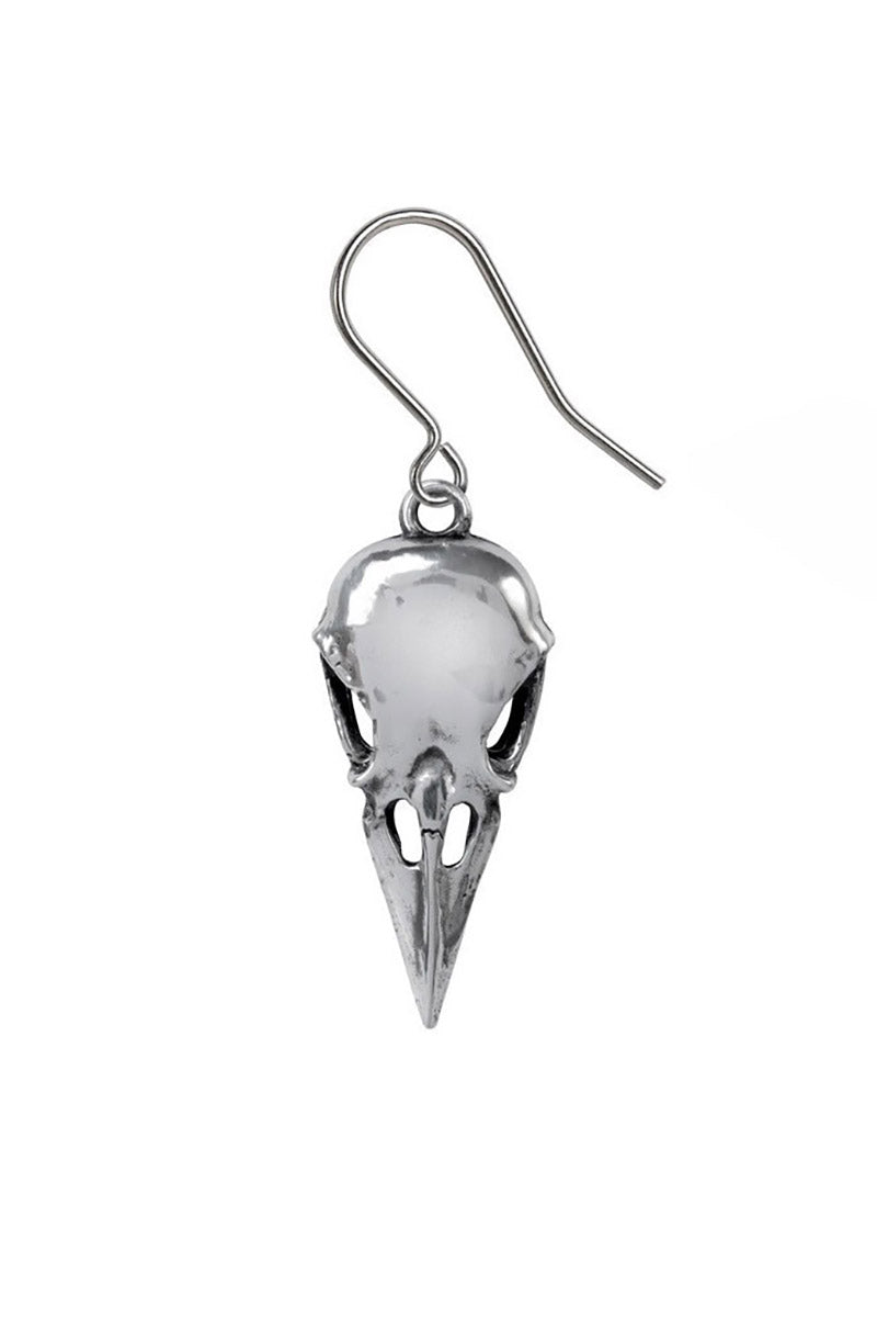 pewter raven earrings