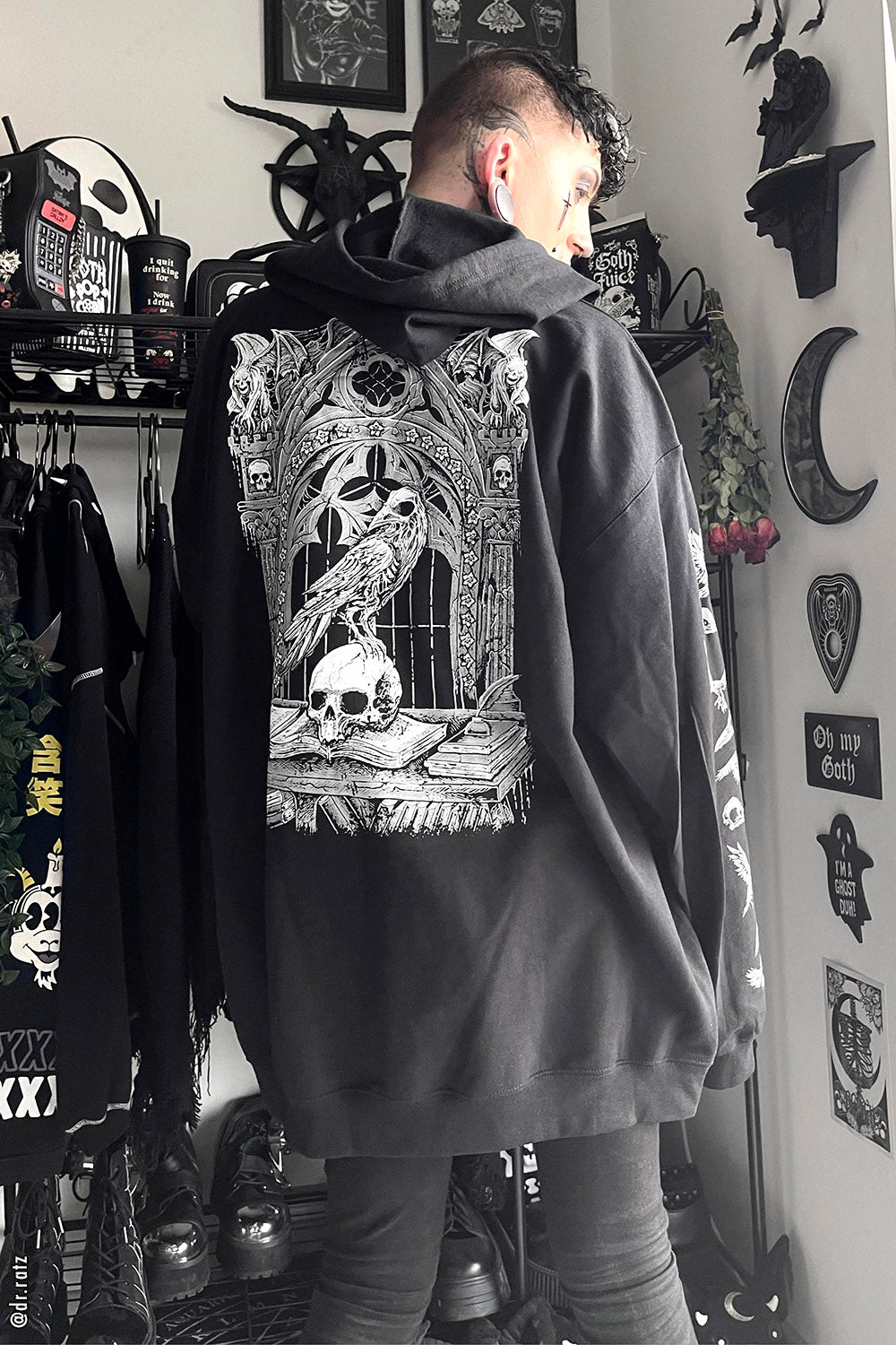 Quoth the Raven Hoodie [GRAY]