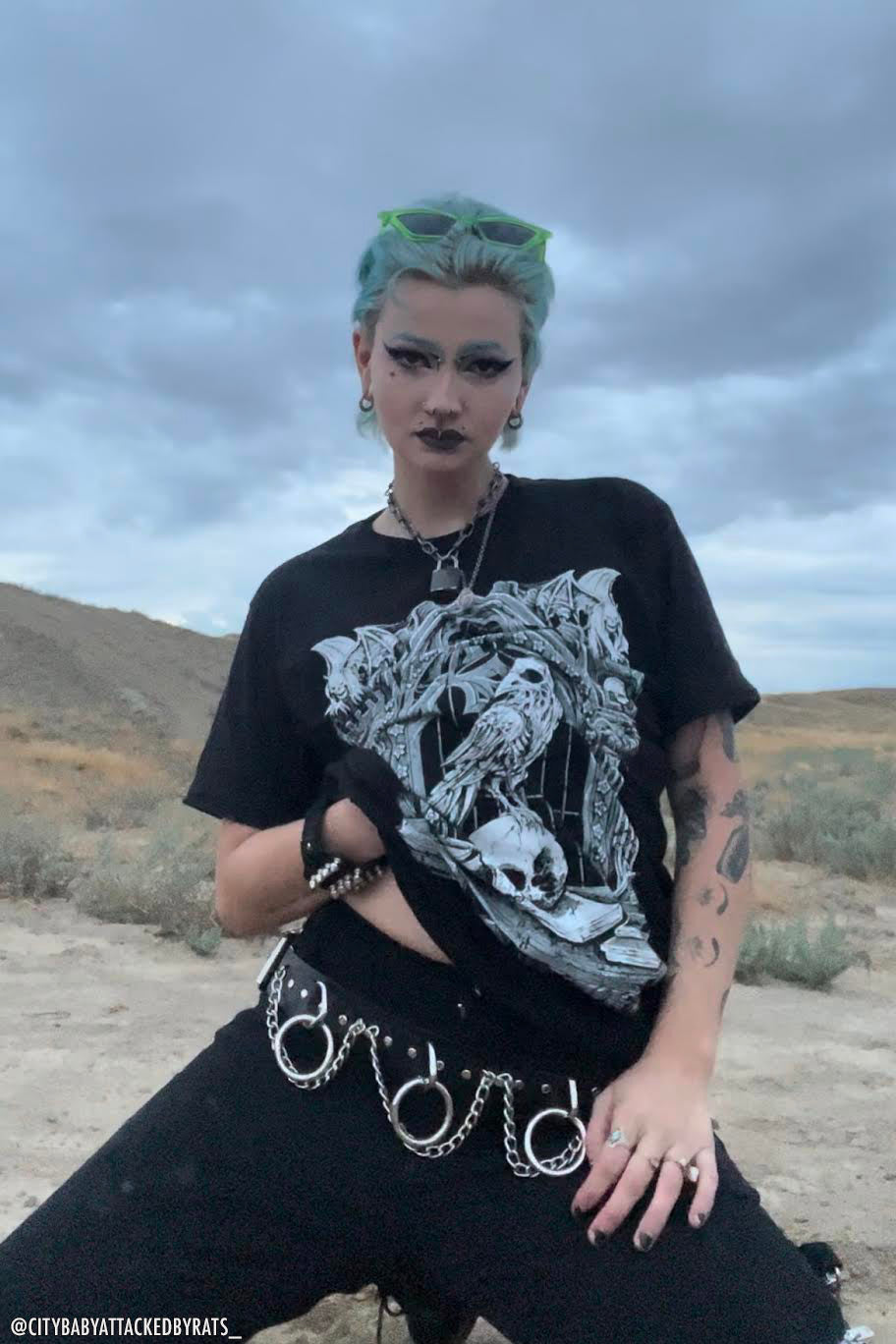 Quoth the Raven Tee [GRAY] [Multiple Styles Available]