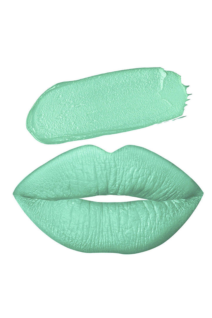 bright light green liquid lipstick 