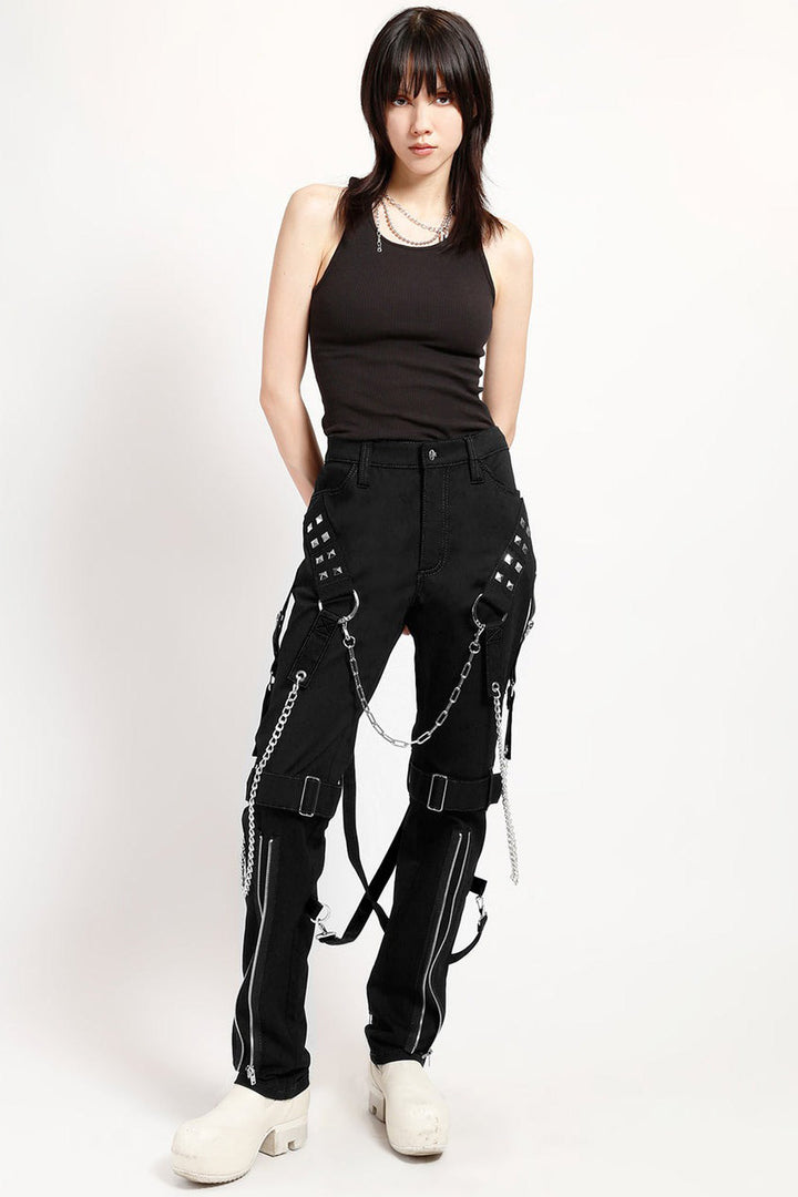 zippered punk trousers