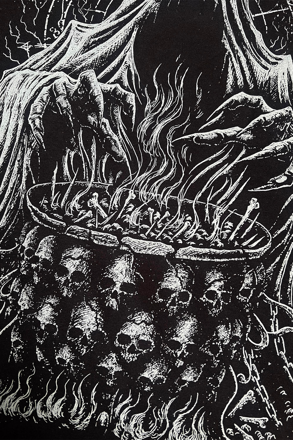 witchy grim reaper cauldron hoodie 