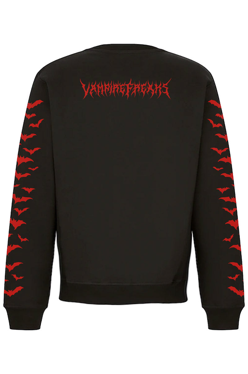 gothic red and black sweatshirt for men