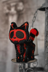 skeleton cat emo plushie toy keychain 