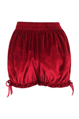 red velvet gothic bloomers with ruffles and bows 
