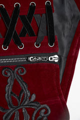victorian gothic corset with zip up close 