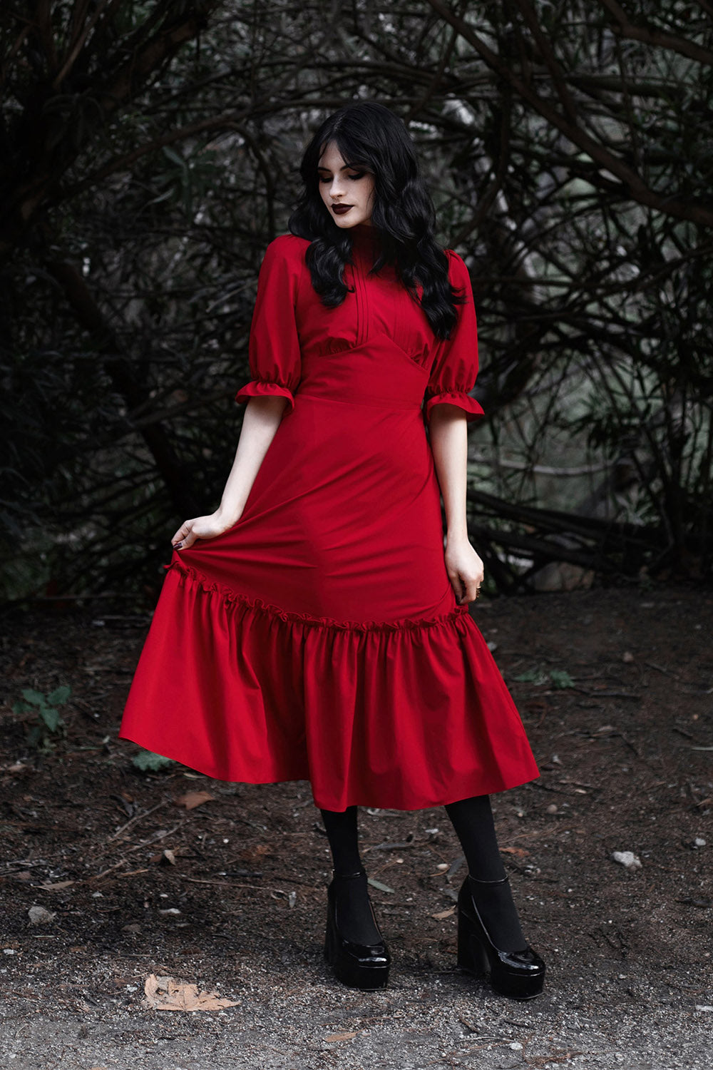 red pirate dress for women
