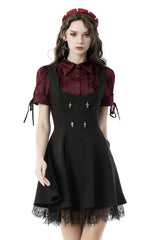 puffed shoulder gothic top