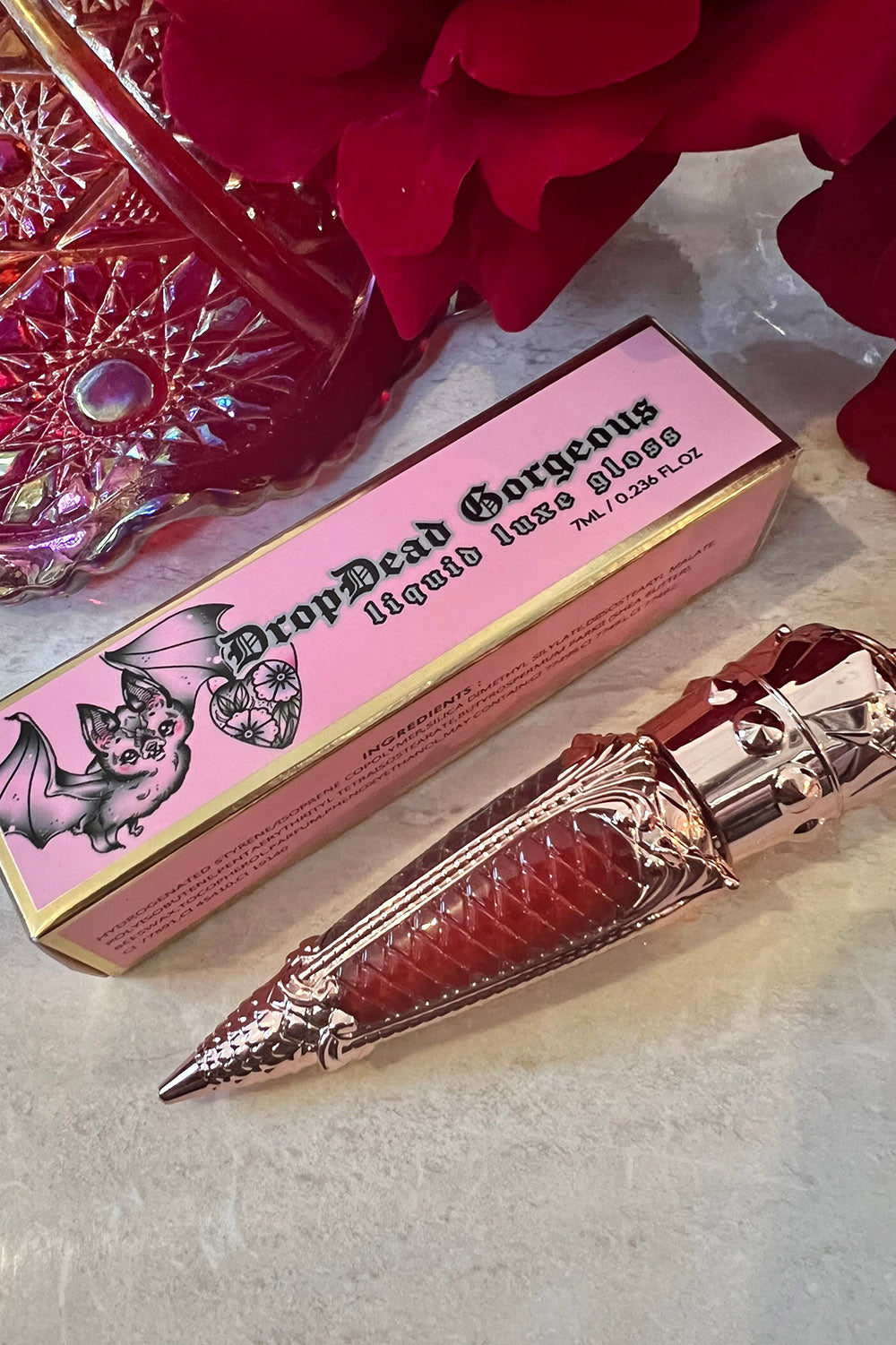 deep red vampire lipgloss