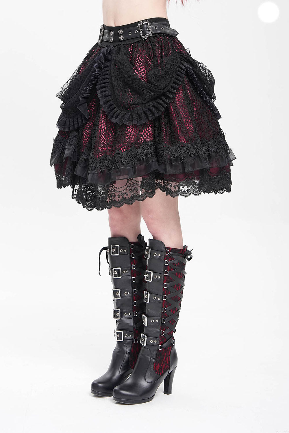 womens red and black skirt by devil fashion