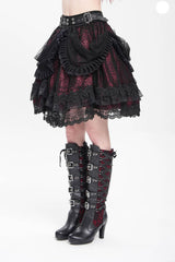 womens red and black skirt by devil fashion