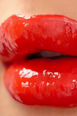bright red lip gloss