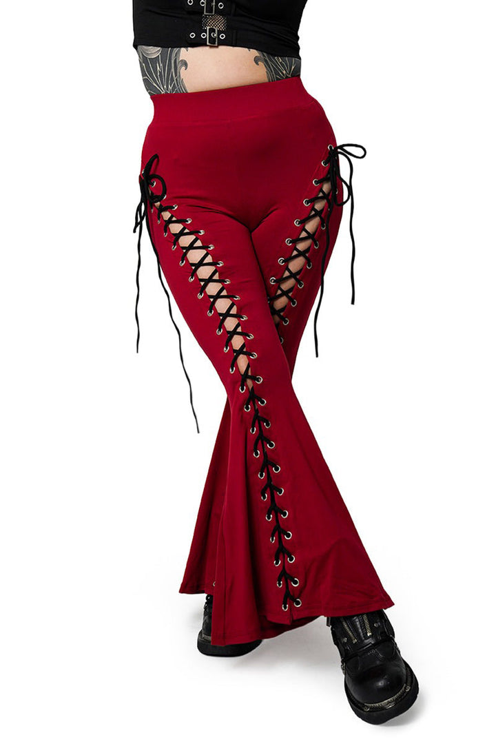 corset lace-up emo pants