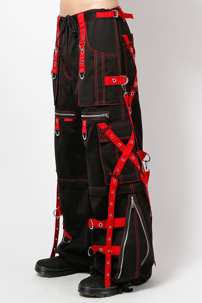 Tripp NYC X-Strap Zip Off Pants [BLACK/RED]