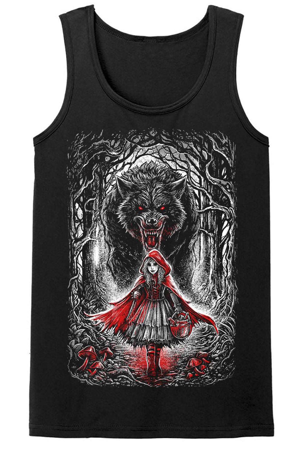 gothic wolf tank top