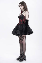 vintage goth inspired queen of hearts top by devil fashion